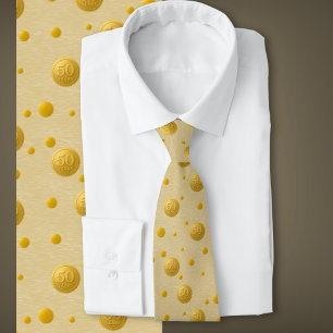 Elegant Gold 50th Anniversary Celebration  Neck Tie