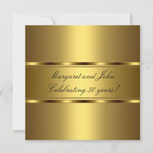 Elegant Gold 50th Anniversary Party Event Invitation