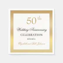 Elegant Gold 50th Wedding Anniversary