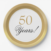 Elegant Gold 50th Wedding Anniversary