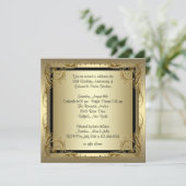 Elegant Gold 50th Wedding Anniversary Party Invitation (Standing Front)