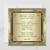 Elegant Gold 50th Wedding Anniversary Party Invitation (Front)