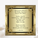 Elegant Gold 50th Wedding Anniversary Party Invitation at Zazzle