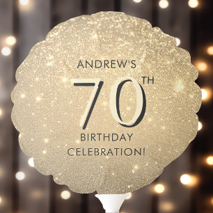Elegant Gold 70th Birthday Balloon