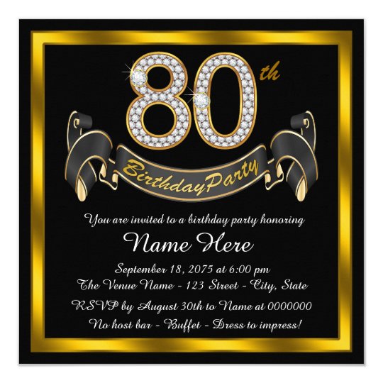 80Th Birthday Celebration Invitations 2