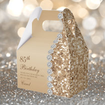 Elegant Gold 85th Birthday Favor Boxes