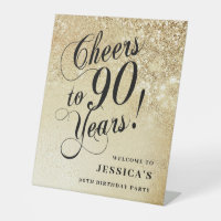 Elegant Gold 90th Birthday