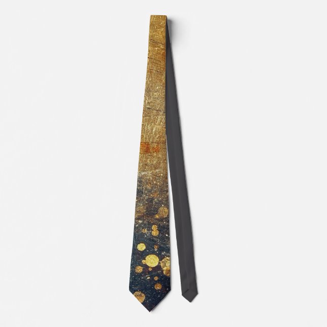 Elegant Gold Accent Tie / Elegante Krawatte (Front)