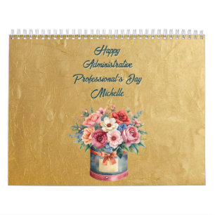 Elegant Gold Administrative Professionals Day Calendar