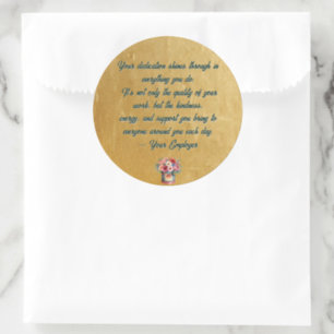 Elegant Gold Administrative Professionals Day Classic Round Sticker