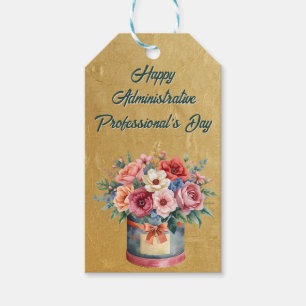 Elegant Gold Administrative Professionals Day Gift Tags