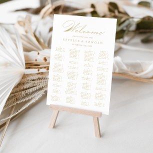 Elegant Gold Alphabetical Seating Chart