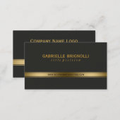 Elegant Gold And Back Texture Background Business Card (Front/Back)