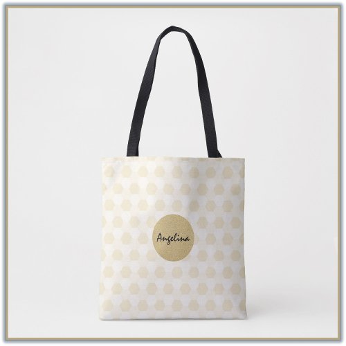 Elegant Gold and Beige Summer  Tote Bag