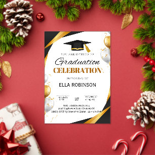 Elegant Gold and Black Acrylic Invitations