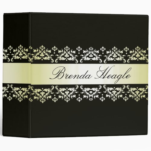 Elegant Gold and Black Avery Binder