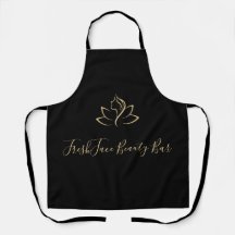 Elegant gold and black beauty salon