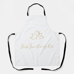 Elegant gold and black beauty salon apron