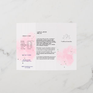 Elegant gold and black beauty salon brochure