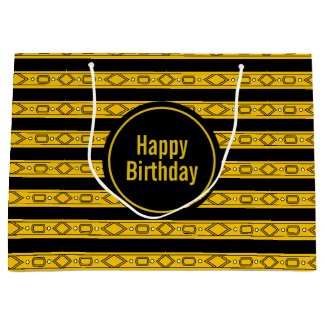 Elegant Gold and Black Birthday