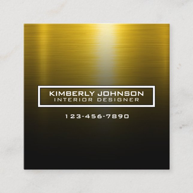 Elegant Gold and Black Business Card Design (Front)