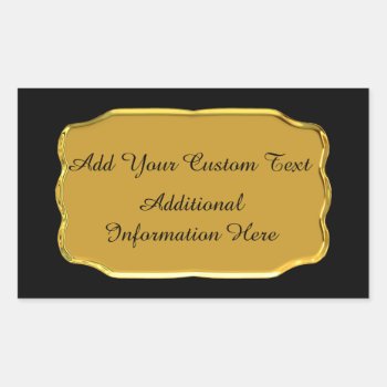 Elegant Gold And Black Custom Seals And Stickers by mvdesigns at Zazzle