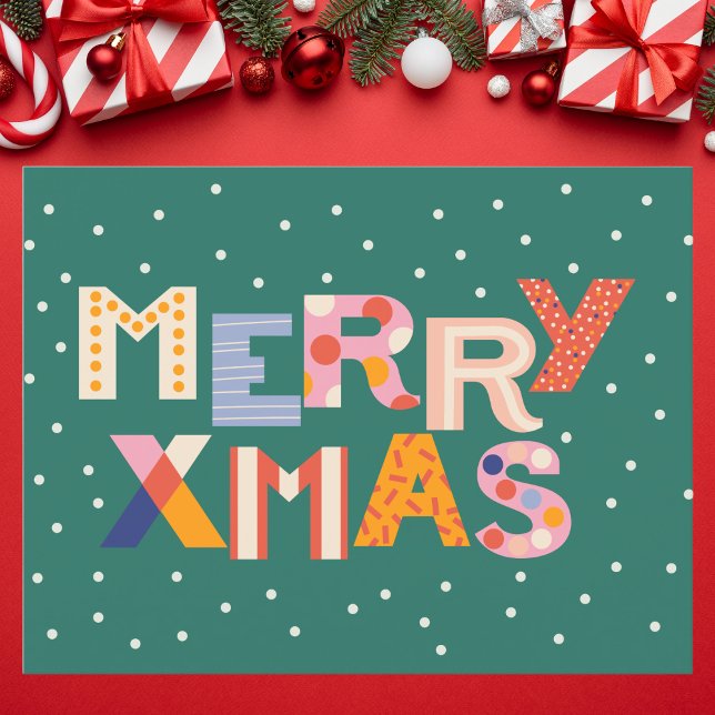 Elegant Gold and Black Geometric Pattern Holiday Postcard (Creator Uploaded)