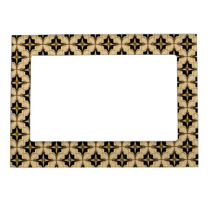 Elegant Gold and Black Geometric Pattern Magnetic Frame