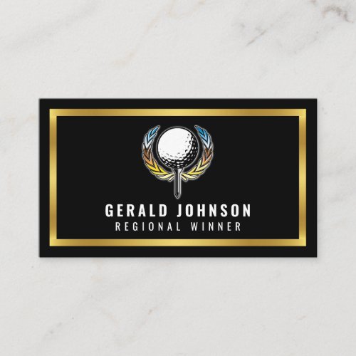 Elegant Gold and Black Minimalist Business Card