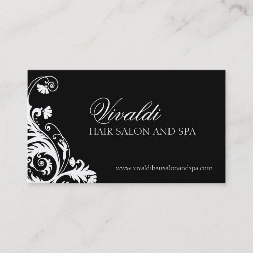 ELEGANT :: Gold and Black Spa Business Cards