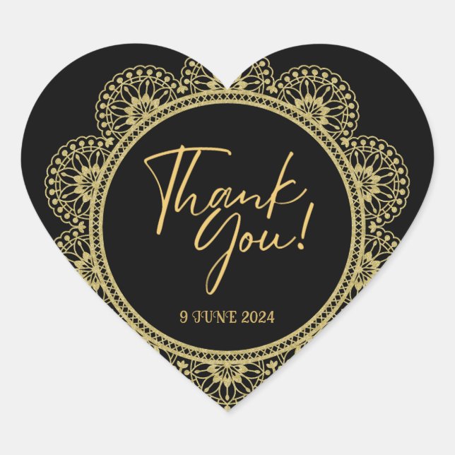 Elegant Gold and Black Stickers (Front)