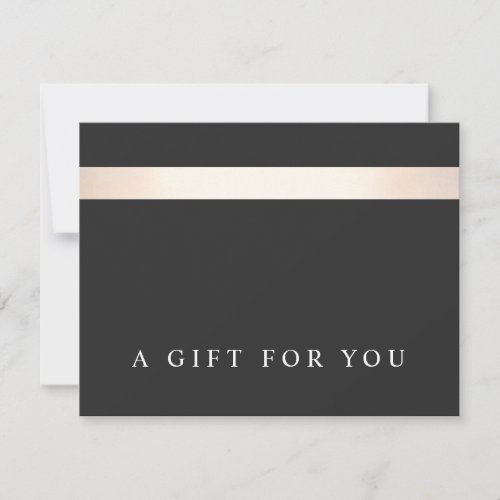Elegant Gold and Black Striped Gift Certificate