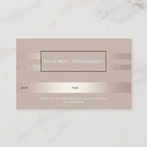 Elegant Gold And Bronze Appointment Card