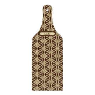 Elegant Gold and Brown Star Anise Cutting Board