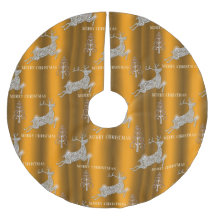 Elegant Gold and Diamond Reindeer Gold Christmas