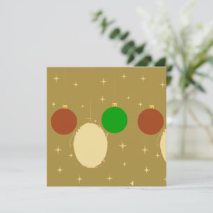 Elegant Gold and Gilded Folded Christmas Card