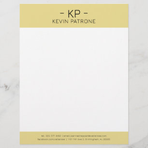 Elegant Gold And Gray Minimalistic Typography Letterhead