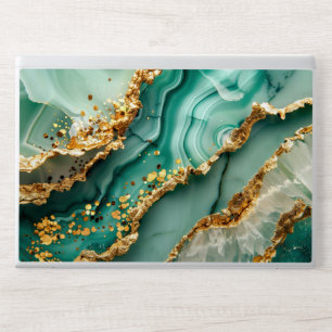 Elegant Gold And Green Marble HP Laptop Skin