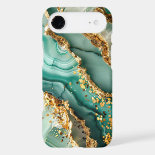 Elegant Gold And Green Marble iPhone 17 Air Case