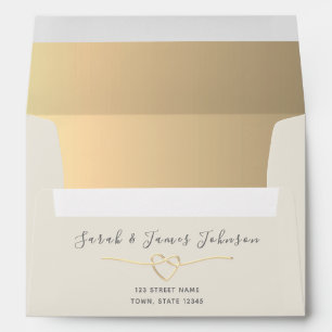 Elegant Gold and Ivory Envelope