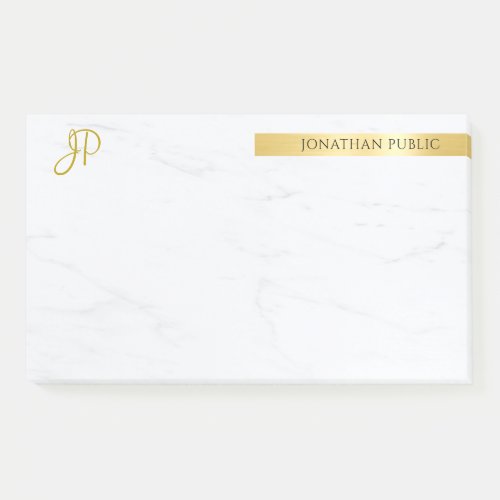 Elegant Gold And Marble Modern Minimalist Template Post_it Notes