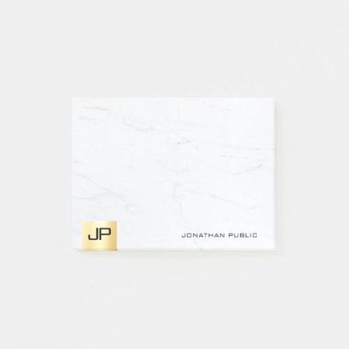 Elegant Gold And Marble Modern Simple Template Post_it Notes