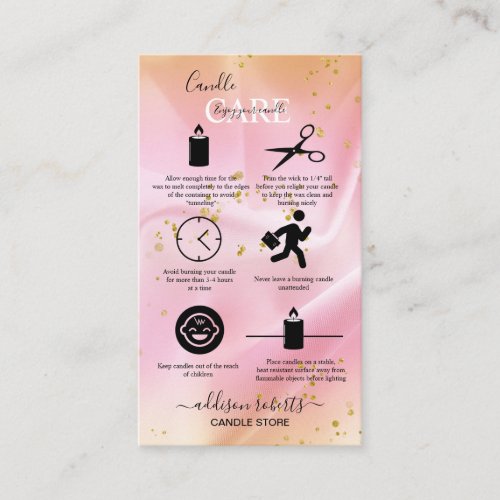 Elegant Gold and Pink Glitter  Business Card