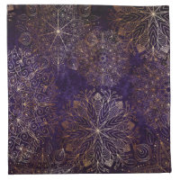 Elegant Gold and Purple Floral Mandala Pattern