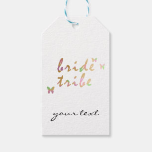 elegant gold and rose gold Bride Tribe Gift Tags