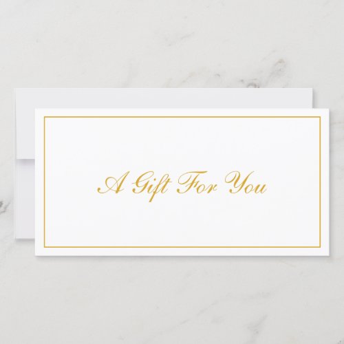 Elegant Gold and White Business Gift Certificate
