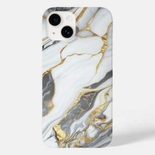 Elegant Gold And White Marble Case-Mate iPhone 14 Case