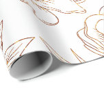 Elegant Gold and White Wedding Wrapping Paper<br><div class="desc">Elegant Gold and White Wedding Wrapping Paper</div>