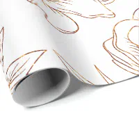 Elegant Gold and White Wedding Wrapping Paper