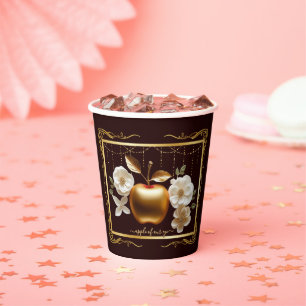 Elegant Gold Apple of Our Eye Baby Shower Paper Cups